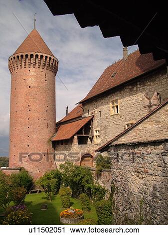 Switzerland, Europe, Fribourg, Estavayer le Lac, village, Chateau de Chenaux View Large Photo Image Stock Image - Switzerland, Europe, Fribourg, Estavayer le Lac, village, Chateau de Chenaux. Fotosearch
