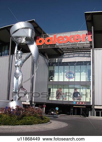 Switzerland, Europe, Geneva, Geneve, Centre Balexer, Movie Theatre, shiny metallic statue View Large Photo Image Stock Photo - Switzerland, Europe, Geneva, Geneve, Centre Balexer, Movie Theatre, shiny metallic statue. Fotosearch