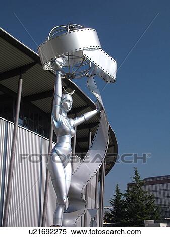 Switzerland, Europe, Geneva, Geneve, Centre Balexer, Movie Theatre, shiny metallic statue View Large Photo Image Stock Photography - Switzerland, Europe, Geneva, Geneve, Centre Balexer, Movie Theatre, shiny metallic statue. Fotosearch
