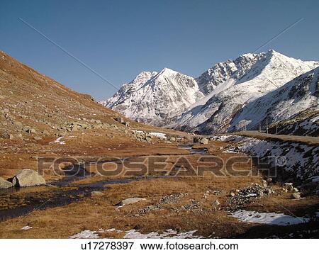 Switzerland, Europe, Graubunden, Grisons, Fluelapass, alpine pass, mountain road View Large Photo Image Stock Photo - Switzerland, Europe, Graubunden, Grisons, Fluelapass, alpine pass, mountain road. Fotosearch