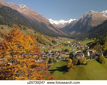 Stock Photo -  Switzerland, Europe, Kloster, Graubunden, Grisons. Fotosearch