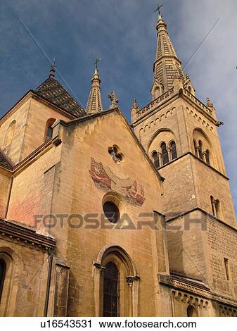 Switzerland, Europe, Neuchatel, La Collegiale, Romanesque-Gothic 12th century church View Large Photo Image Stock Image - Switzerland, Europe, Neuchatel, La Collegiale, Romanesque-Gothic 12th century church. Fotosearch