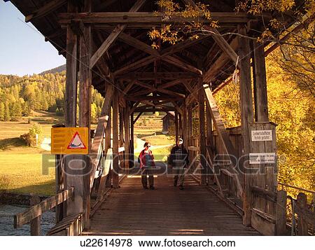 Switzerland, Europe, Ober Engadin, Zernez, Graubunden, Grisons, cover bridge, National Park View Large Photo Image Stock Photo - Switzerland, Europe, Ober Engadin, Zernez, Graubunden, Grisons, cover bridge, National Park. Fotosearch