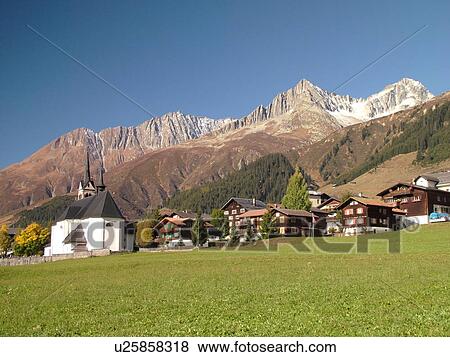 Stock Photo -  Switzerland, Europe, Sedrun, Graubunden, Grisons. Fotosearch
