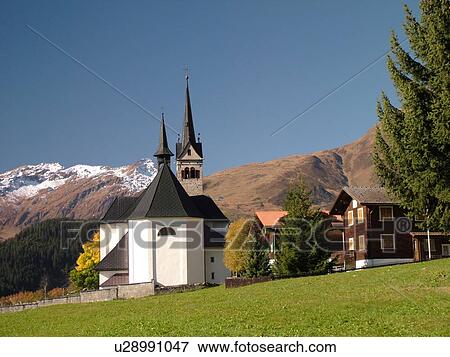 Switzerland, Europe, Sedrun, Graubunden, Grisons, church View Large Photo Image Stock Photo - Switzerland, Europe, Sedrun, Graubunden, Grisons, church. Fotosearch