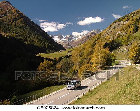Switzerland, Europe, Uri, Meiental, mountain road View Large Photo Image Picture - Switzerland, Europe, Uri, Meiental, mountain road. Fotosearch