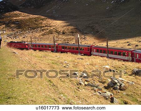 Switzerland, Europe, Uri, Oberalp Pass, Oberalppass, Matterhorn-Gotthard-Bahn, The Glacier Express train View Large Photo Image Stock Image - Switzerland, Europe, Uri, Oberalp Pass, Oberalppass, Matterhorn-Gotthard-Bahn, The Glacier Express train. Fotosearch