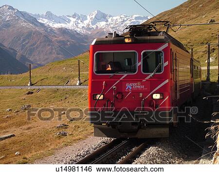 Switzerland, Europe, Uri, Oberalp Pass, Oberalppass, Matterhorn-Gotthard-Bahn, The Glacier Express train View Large Photo Image Stock Photograph - Switzerland, Europe, Uri, Oberalp Pass, Oberalppass, Matterhorn-Gotthard-Bahn, The Glacier Express train. Fotosearch