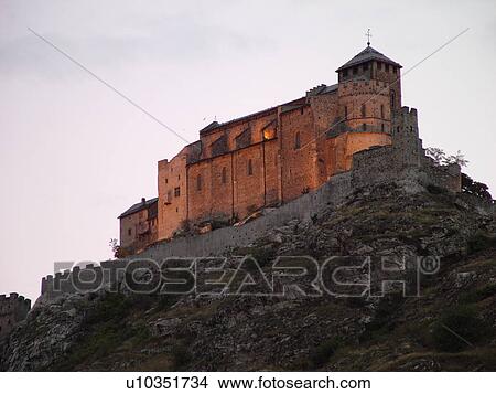 Switzerland, Europe, valais, wallis, Sion, Rhone Valley, Fendant Wine Region, Church of Notre Dame de ValFre, 11th century View Large Photo Image Picture - Switzerland, Europe, valais, wallis, Sion, Rhone Valley, Fendant Wine Region, Church of Notre Dame de ValFre, 11th century. Fotosearch