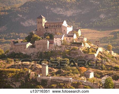 Switzerland, Europe, valais, wallis, Sion, Rhone Valley, Fendant Wine Region, Church of Notre Dame de ValFre, 11th century View Large Photo Image Stock Image - Switzerland, Europe, valais, wallis, Sion, Rhone Valley, Fendant Wine Region, Church of Notre Dame de ValFre, 11th century. Fotosearch