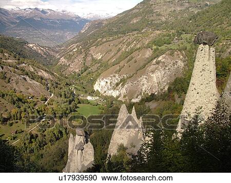 Switzerland, Europe, valais, wallis, Val D'Herens, Pyramides, earth pillars, columns, rock formations View Large Photo Image Stock Image - Switzerland, Europe, valais, wallis, Val D'Herens, Pyramides, earth pillars, columns, rock formations. Fotosearch