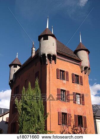 Switzerland, Europe, valais, wallis, Sierre, Rhone Valley, Fendant Wine Region, City Hall View Large Photo Image Stock Image - Switzerland, Europe, valais, wallis, Sierre, Rhone Valley, Fendant Wine Region, City Hall. Fotosearch