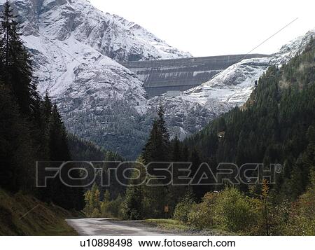 Switzerland, Europe, valais, wallis, Val D'Heremence, Dam Grande Dixence, 2, 365 metres, world's highest concrete dam, Lac des Dix View Large Photo Image Stock Photo - Switzerland, Europe, valais, wallis, Val D'Heremence, Dam Grande Dixence, 2, 365 metres, world's highest concrete dam, Lac des Dix. Fotosearch