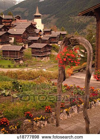 Switzerland, Europe, valais, wallis, Val d'Anniviers, Grimentz, alpine village View Large Photo Image Stock Photo - Switzerland, Europe, valais, wallis, Val d'Anniviers, Grimentz, alpine village. Fotosearch