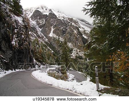 Switzerland, Europe, valais, wallis, Val D'Heremence, mountain road, snow, Dam Grande Dixence View Large Photo Image Stock Photo - Switzerland, Europe, valais, wallis, Val D'Heremence, mountain road, snow, Dam Grande Dixence. Fotosearch