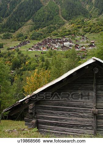 Switzerland, Europe, valais, wallis, Val D'Heremence, Mache, chalets, alpine village View Large Photo Image Stock Photograph - Switzerland, Europe, valais, wallis, Val D'Heremence, Mache, chalets, alpine village. Fotosearch