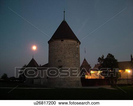 Switzerland, Europe, Vaud, La Cote, Rolle, Chateau de Rolle, full moon View Large Photo Image Stock Image - Switzerland, Europe, Vaud, La Cote, Rolle, Chateau de Rolle, full moon. Fotosearch