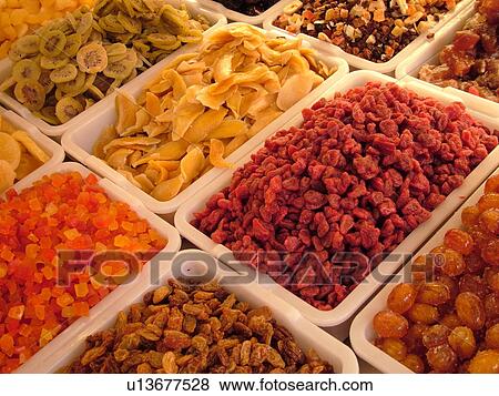 Switzerland, Europe, Vaud, Morges, La Cote, downtown, City Market, dried fruit, close-up View Large Photo Image Stock Photo - Switzerland, Europe, Vaud, Morges, La Cote, downtown, City Market, dried fruit, close-up. Fotosearch