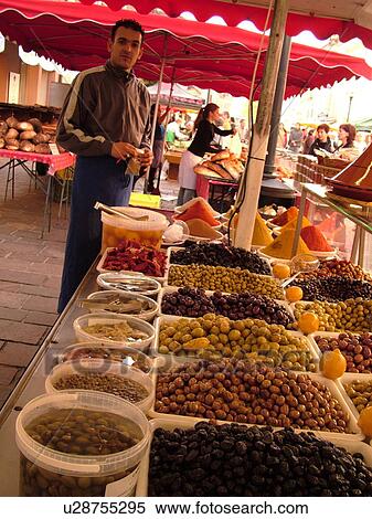 Switzerland, Europe, Vaud, Morges, La Cote, downtown, City Market, olives View Large Photo Image Stock Photography - Switzerland, Europe, Vaud, Morges, La Cote, downtown, City Market, olives. Fotosearch
