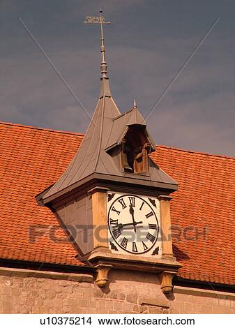 Switzerland, Europe, Vaud, Yverdon-les-Bains, downtown, castle, clock, bell tower View Large Photo Image Picture - Switzerland, Europe, Vaud, Yverdon-les-Bains, downtown, castle, clock, bell tower. Fotosearch