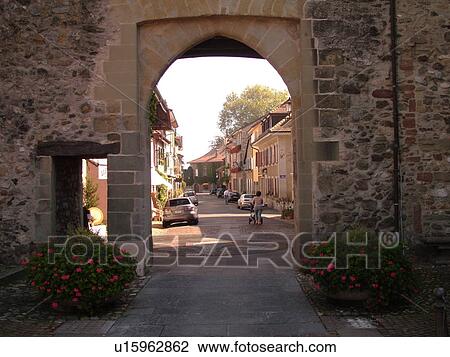 Switzerland, Europe, Vaud, St. Prex, La Cote, village, gate View Large Photo Image Stock Image - Switzerland, Europe, Vaud, St. Prex, La Cote, village, gate. Fotosearch