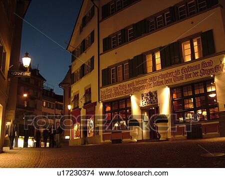 Switzerland, Europe, Zurich, Zuerich, evening View Large Photo Image Picture - Switzerland, Europe, Zurich, Zuerich, evening. Fotosearch