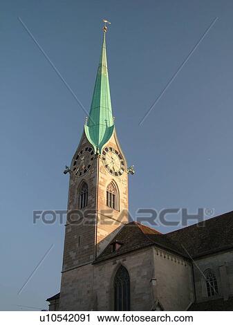 Switzerland, Europe, Zurich, Zuerich, Fraumunster church, steeple View Large Photo Image Stock Image - Switzerland, Europe, Zurich, Zuerich, Fraumunster church, steeple. Fotosearch