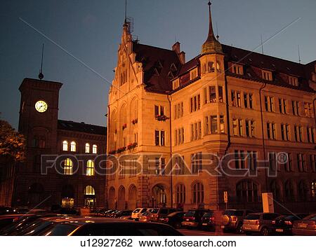 Stock Image -  Switzerland, Europe, Zurich, Zuerich, evening. Fotosearch