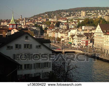 Switzerland, Europe, Zurich, Zuerich, Limmat River, Limmatquai View Large Photo Image Stock Image - Switzerland, Europe, Zurich, Zuerich, Limmat River, Limmatquai. Fotosearch