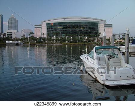 Tampa, FL, Florida, Tampa Bay Area, Garrison Channel, St. Pete Times Forum, Tampa Bay Lightening, skyline, downtown, stadium, evening View Large Photo Image Stock Photo - Tampa, FL, Florida, Tampa Bay Area, Garrison Channel, St. Pete Times Forum, Tampa Bay Lightening, skyline, downtown, stadium, evening. Fotosearch