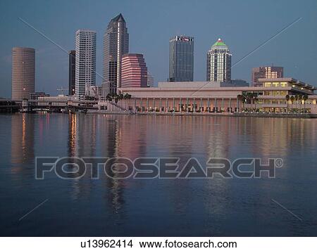 Tampa, FL, Florida, Tampa Bay, Garrison Channel, skyline, downtown, evening View Large Photo Image Picture - Tampa, FL, Florida, Tampa Bay, Garrison Channel, skyline, downtown, evening. Fotosearch