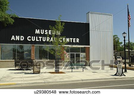 Stock Photo -  Thermopolis, WY, Wyoming, downtown, Museum and Cultural Center. Fotosearch