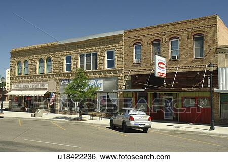 Thermopolis, WY, Wyoming, downtown, Main Street View Large Photo Image Stock Photograph - Thermopolis, WY, Wyoming, downtown, Main Street. Fotosearch
