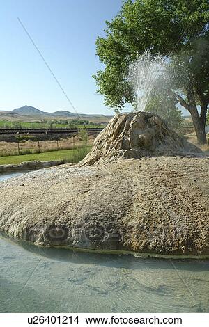 Thermopolis, WY, Wyoming, Hot Springs Campground, hot springs, Sacagawea Well View Large Photo Image Picture - Thermopolis, WY, Wyoming, Hot Springs Campground, hot springs, Sacagawea Well. Fotosearch