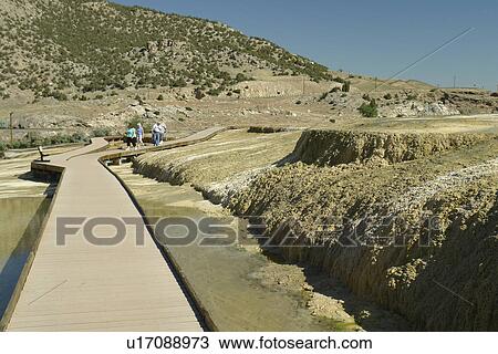 Thermopolis, WY, Wyoming, Hot Springs State Park, Terrace Walk View Large Photo Image Stock Image - Thermopolis, WY, Wyoming, Hot Springs State Park, Terrace Walk. Fotosearch