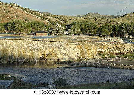 Thermopolis, WY, Wyoming, Hot Springs State Park View Large Photo Image Stock Photo - Thermopolis, WY, Wyoming, Hot Springs State Park. Fotosearch