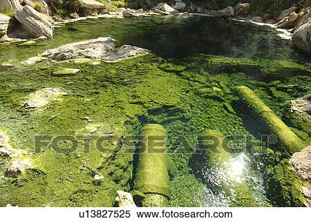 Stock Photography -  Thermopolis, WY, Wyoming, Hot Springs State Park, hot springs. Fotosearch