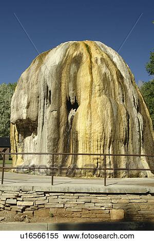 Stock Photography -  Thermopolis, WY, Wyoming, Hot Springs State Park, Tepee Fountain. Fotosearch