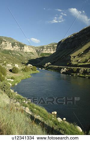 Thermopolis, WY, Wyoming, Wind River, Wind River Canyon View Large Photo Image Picture - Thermopolis, WY, Wyoming, Wind River, Wind River Canyon. Fotosearch
