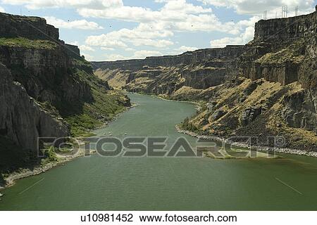 Stock Image -  Twin Falls, ID, Idaho, Snake River, canyon. Fotosearch