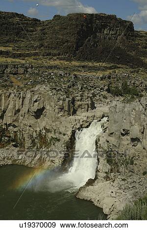 Twin Falls, ID, Idaho, Twin Falls (The Falls), Snake River, canyon View Large Photo Image Stock Photo - Twin Falls, ID, Idaho, Twin Falls (The Falls), Snake River, canyon. Fotosearch
