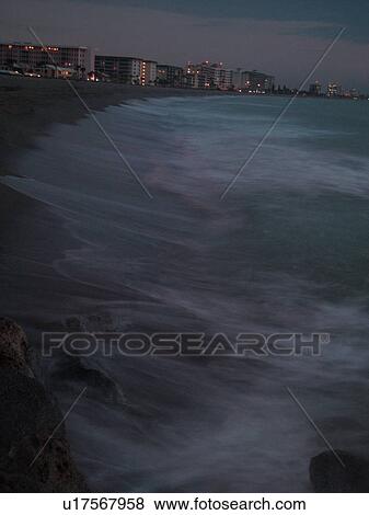 Venice, FL, Florida, beach, evening View Large Photo Image Stock Photo - Venice, FL, Florida, beach, evening. Fotosearch