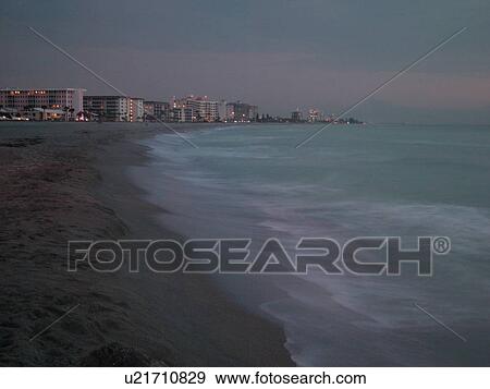 Stock Photo -  Venice, FL, Florida, beach, evening. Fotosearch