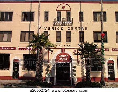 Picture -  Venice, FL, Florida, downtown, Venice Centre, Venice Mall. Fotosearch