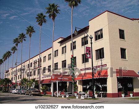 Stock Photo -  Venice, FL, Florida, downtown, Venice Centre, Venice Mall. Fotosearch