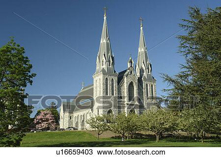 Stock Image -  Villanova, PA, Pennsylvania, Villanova University, St. Thomas of Villanova Church. Fotosearch