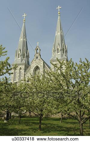 Stock Photo -  Villanova, PA, Pennsylvania, Villanova University, St. Thomas of Villanova Church. Fotosearch