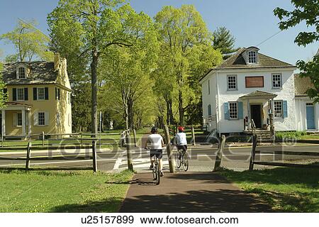 Stock Photo -  Washington Crossing, PA, Pennsylvania, Delaware Canal Trail, Taylorville Store. Fotosearch