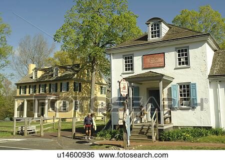 Stock Photograph -  Washington Crossing, PA, Pennsylvania, Delaware Canal Trail, Taylorville Store. Fotosearch
