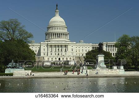 Washington DC, D. C District of Columbia, U. S. Capitol Building, Capitol Reflection Pool, Capitol Hill, Nation's Capital View Large Photo Image Picture - Washington DC, D. C District of Columbia, U. S. Capitol Building, Capitol Reflection Pool, Capitol Hill, Nation's Capital. Fotosearch